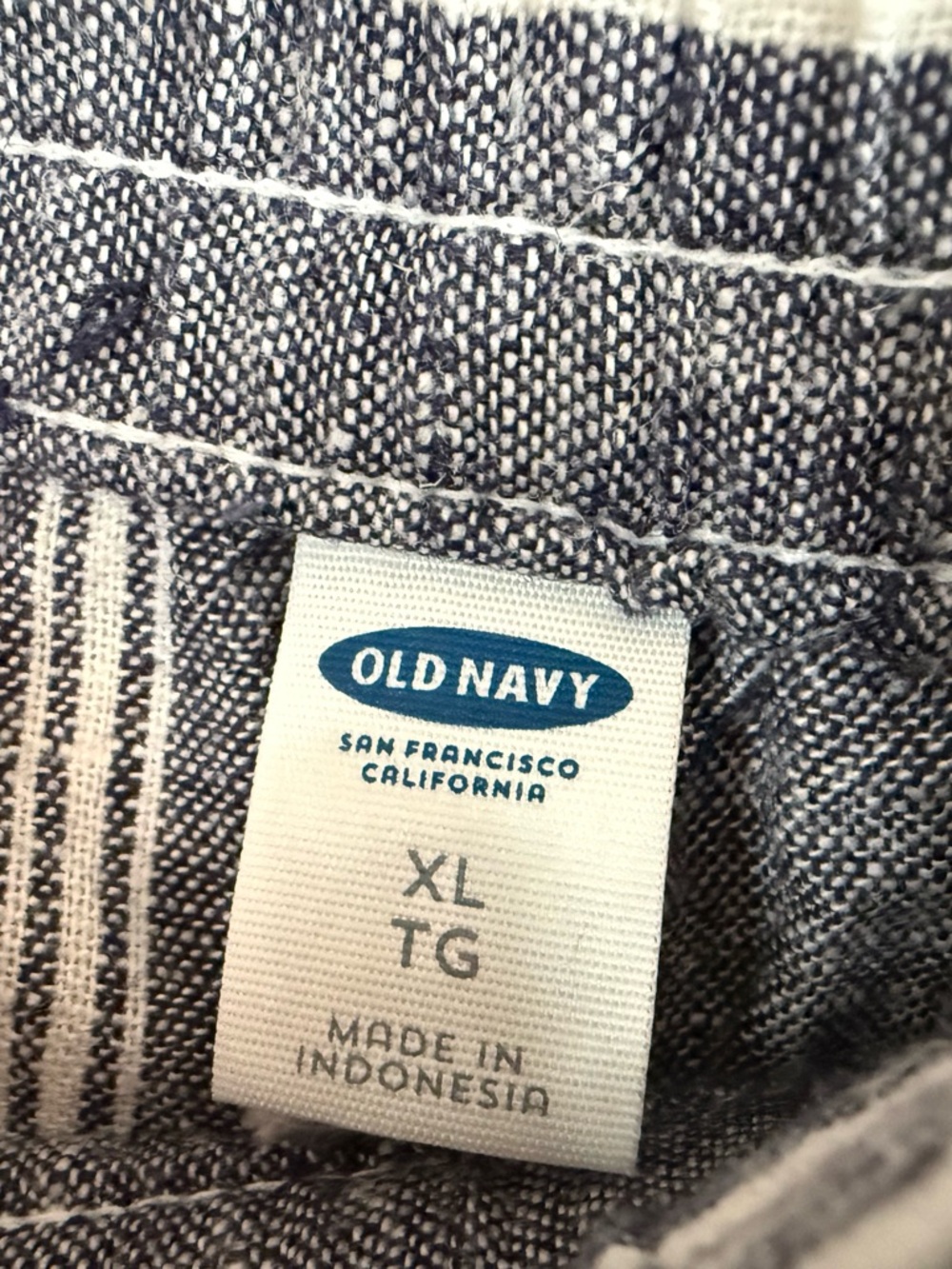 Old Navy Blue and White Striped Casual Pants - Picture 3 of 4